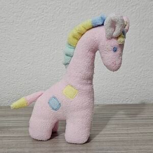 Kids Gift Pink Terry Cloth Pink Girafffe Spotted Pastels Baby Soft Vintage 90s